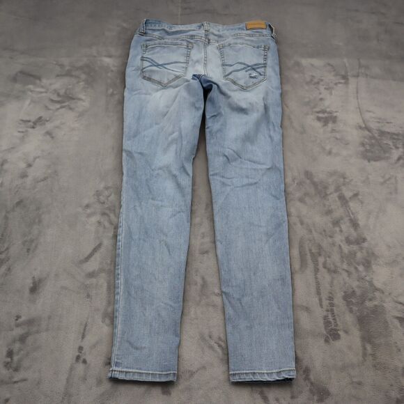 Aeropostale Pants Womens 26W Light Blue Denim Court Low Rise Skinny Leg Jegging - Picture 9 of 11